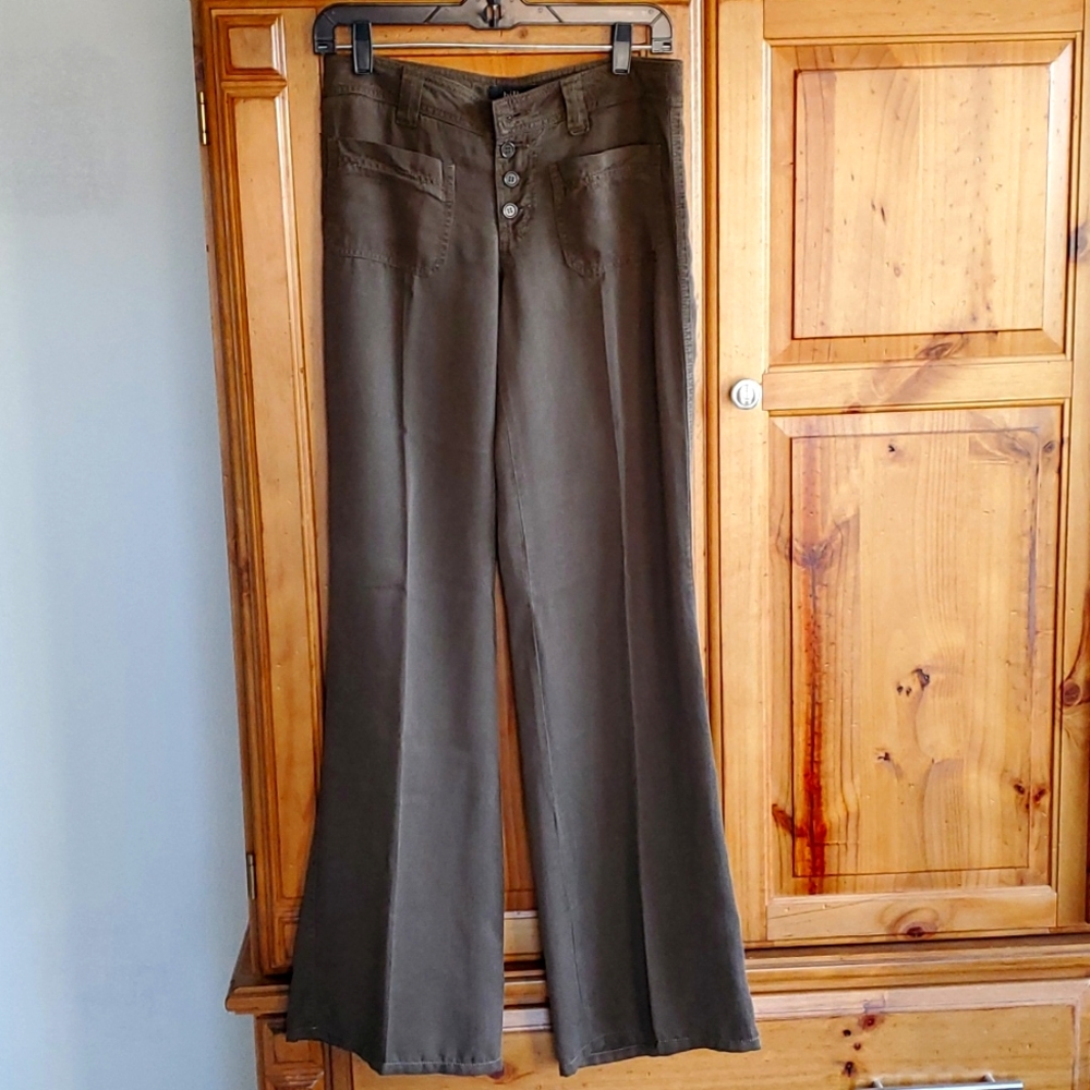 Wide leg sailor trouser pants - Olive